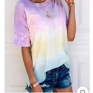 Tie Dye Print Short Sleeve T-shirt